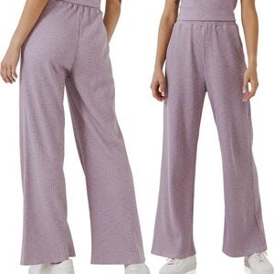 FREE THE ROSES Pants Rib Lounge wide leg  in purple size Medium